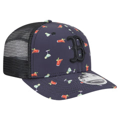 Boston Red Sox New Era Adventure Drinks Pattern 9SEVENTY Stretch-Snap Hat - MLB