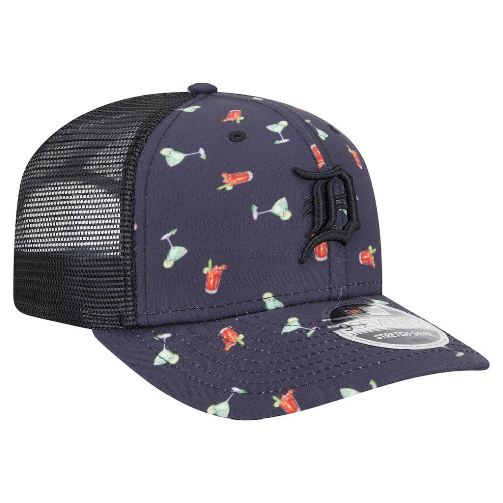 Detroit Tigers New Era Adventure Drinks Pattern 9SEVENTY Stretch-Snap Hat - MLB