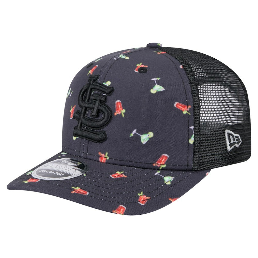 St. Louis Cardinals New Era Adventure Drinks Pattern 9SEVENTY Stretch-Snap Hat - MLB