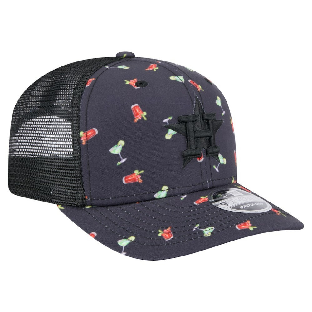 Houston Astros New Era Adventure Drinks Pattern 9SEVENTY Stretch-Snap Hat - MLB