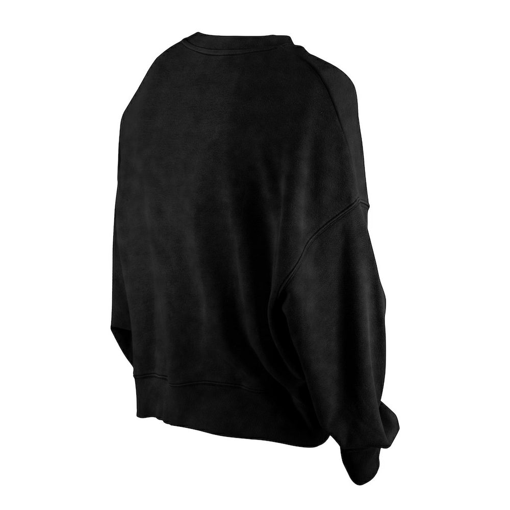 Brooklyn Nets Women's Throwback Vintage Enzyme Wash Oversized Boxy Pullover Sweatshirt Black - NBA