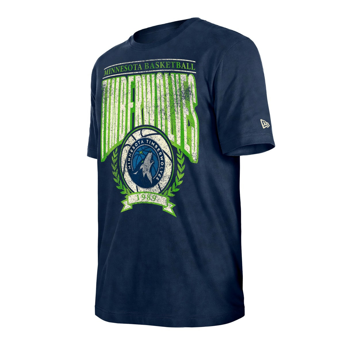 Minnesota Timberwolves Throwback Vintage Boxy Mineral Wash T-Shirt Navy - NBA