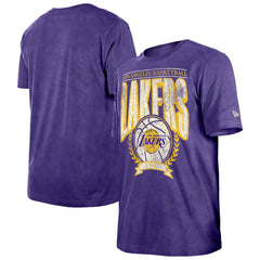 Los Angeles Lakers Throwback Vintage Boxy Mineral Wash T-Shirt Purple - NBA
