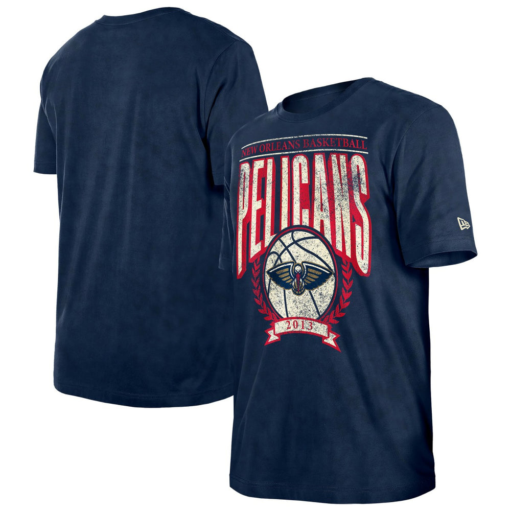 New Orleans Pelicans Throwback Vintage Boxy Mineral Wash T-Shirt Navy - NBA