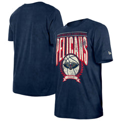 New Orleans Pelicans Throwback Vintage Boxy Mineral Wash T-Shirt Navy - NBA