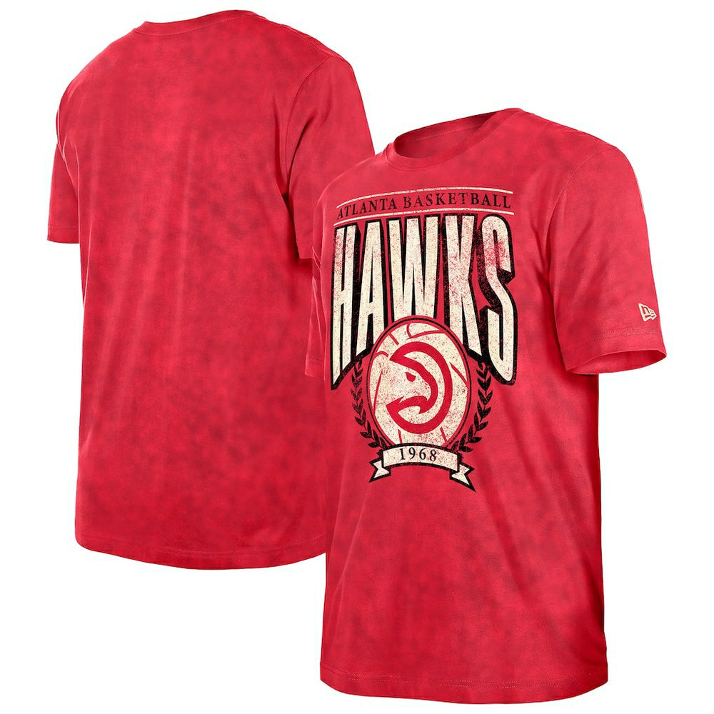 Atlanta Hawks Throwback Vintage Boxy Mineral Wash T-Shirt Red - NBA