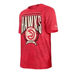 Atlanta Hawks Throwback Vintage Boxy Mineral Wash T-Shirt Red - NBA