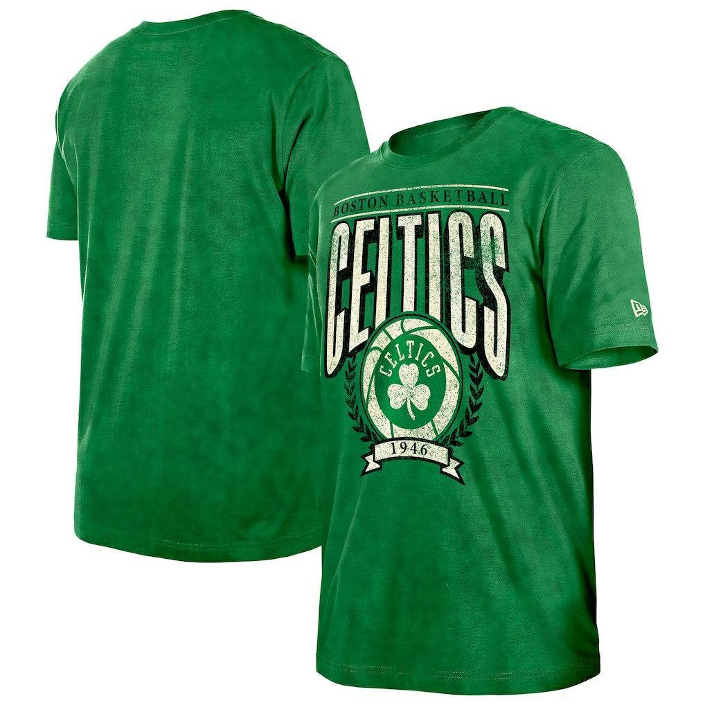 Boston Celtics Throwback Vintage Boxy Mineral Wash T-Shirt Kelly Green - NBA