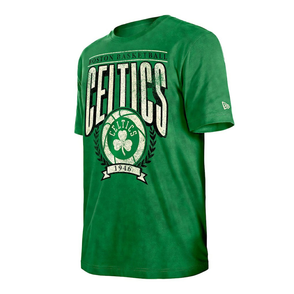Boston Celtics Throwback Vintage Boxy Mineral Wash T-Shirt Kelly Green - NBA