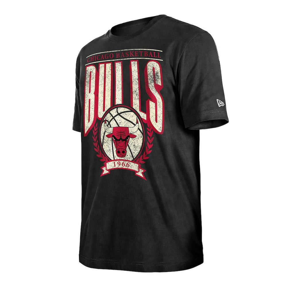 Chicago Bulls Throwback Vintage Boxy Mineral Wash T-Shirt Black - NBA