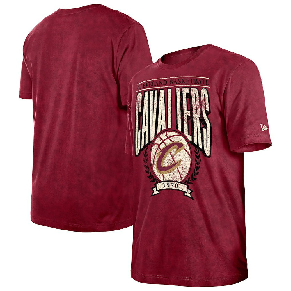 Cleveland Cavaliers Throwback Vintage Boxy Mineral Wash T-Shirt Wine - NBA