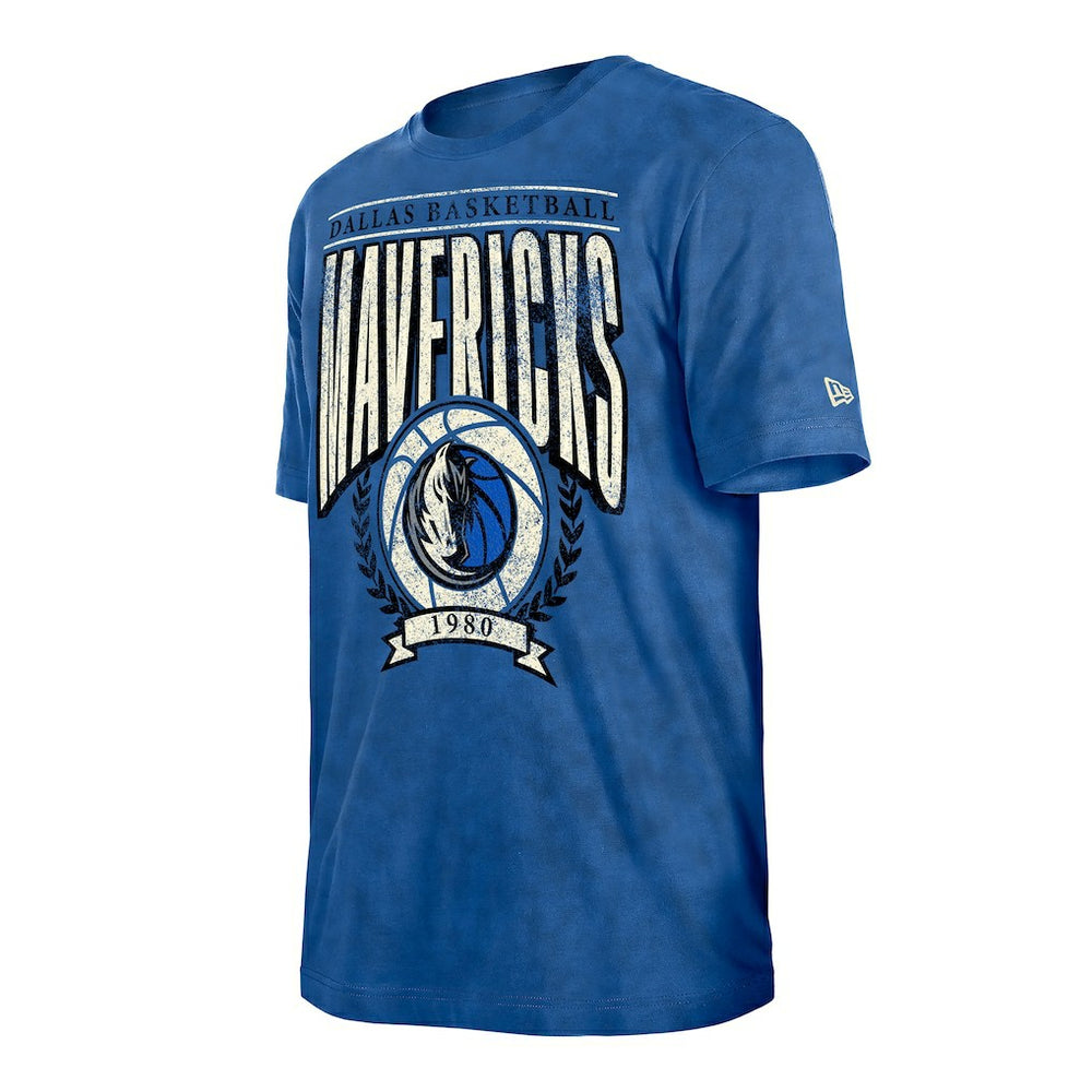 Dallas Mavericks Throwback Vintage Boxy Mineral Wash T-Shirt Blue - NBA
