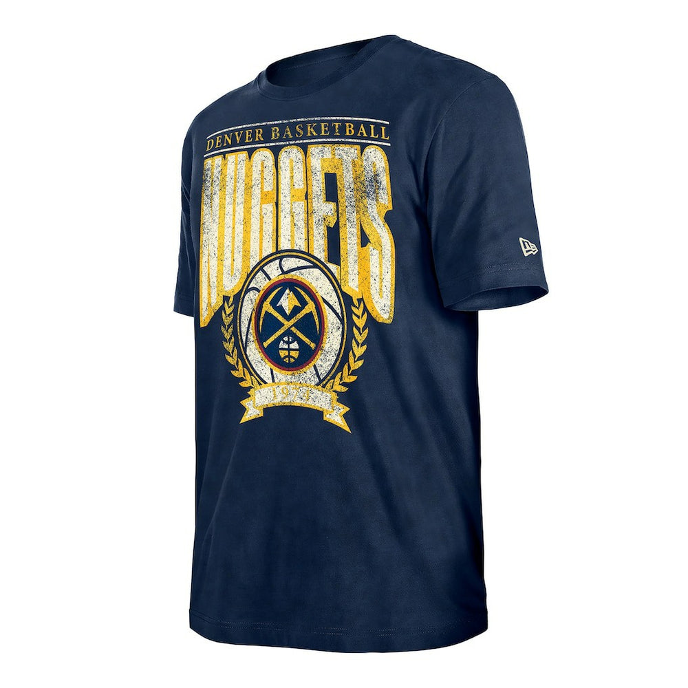Denver Nuggets Throwback Vintage Boxy Mineral Wash T-Shirt Navy - NBA