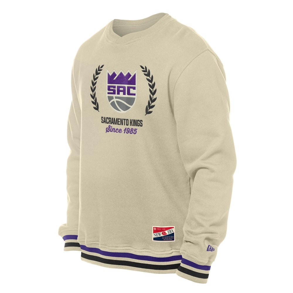 Sacramento Kings Throwback Vintage Pullover Sweatshirt White - NBA