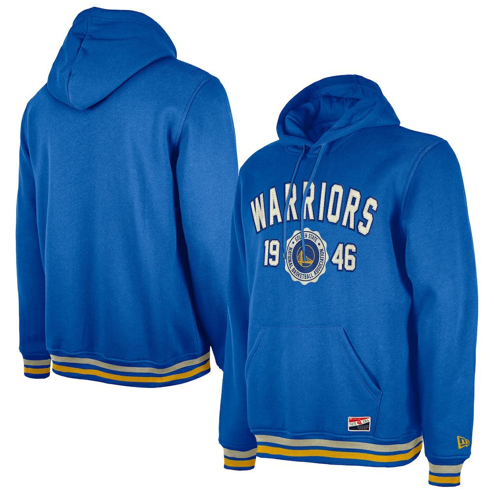 Golden State Warriors Throwback Vintage Pullover Hoodie Royal - NBA
