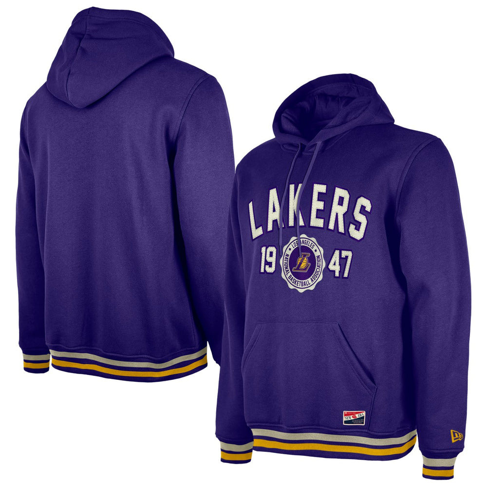Los Angeles Lakers Throwback Vintage Pullover Hoodie Purple - NBA