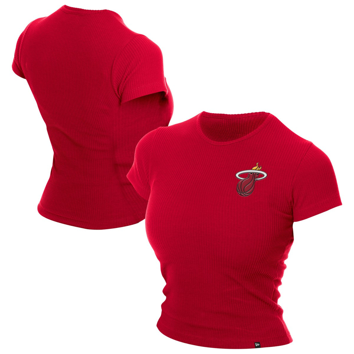 Miami Heat Women's Leisure Collection Baby Doll Cropped T-Shirt Dark Red - NBA