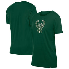Milwaukee Bucks Women's Glam Game Flower T-Shirt Hunter Green - NBA