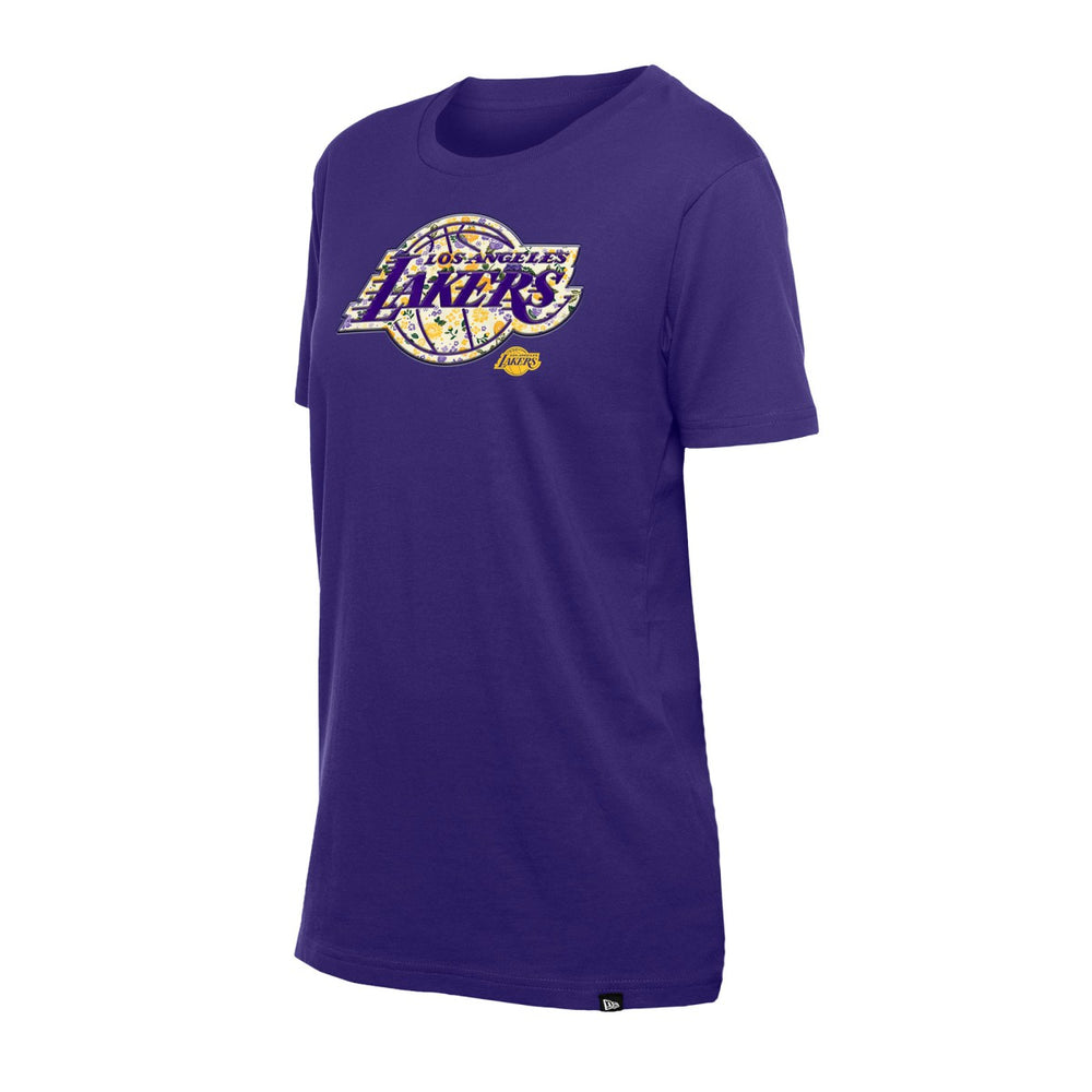 Los Angeles Lakers Women's Glam Game Flower T-Shirt Purple - NBA