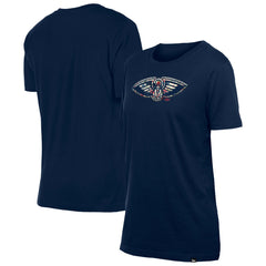 New Orleans Pelicans Women's Glam Game Flower T-Shirt Navy - NBA