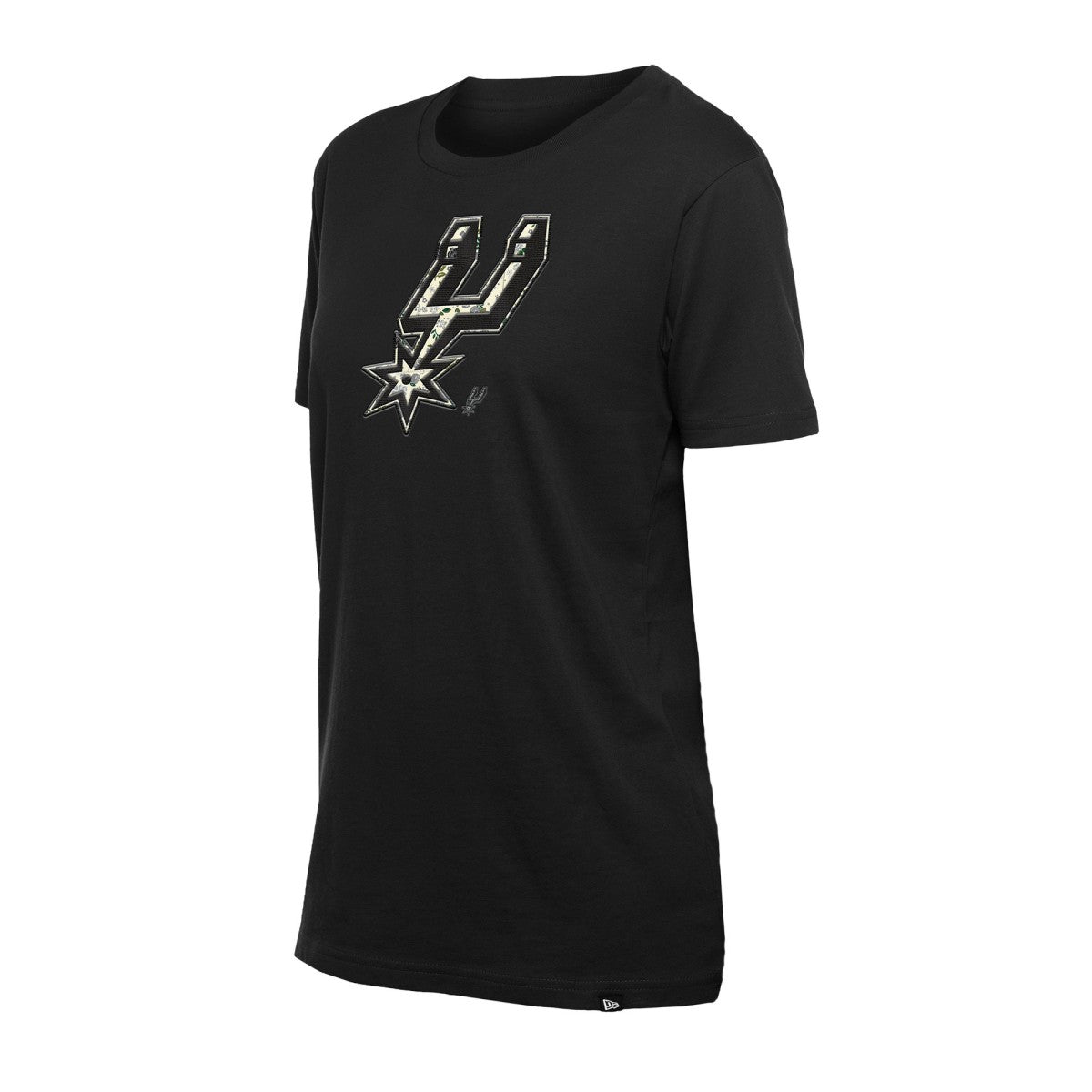 San Antonio Spurs Women's Glam Game Flower T-Shirt Black - NBA