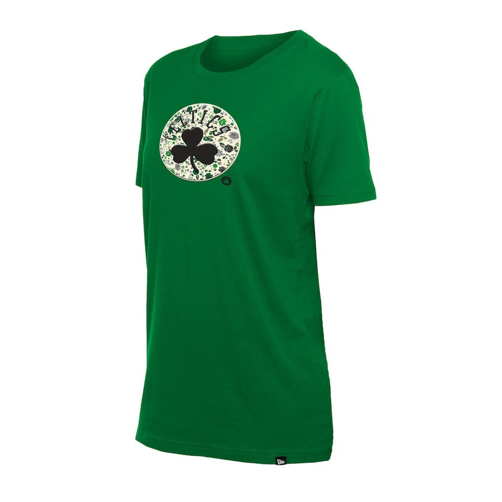 Boston Celtics Women's Glam Game Flower T-Shirt Kelly Green - NBA