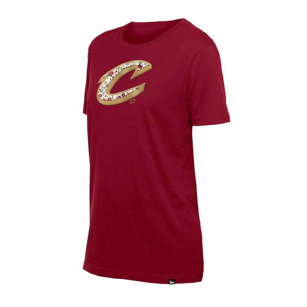 Cleveland Cavaliers Women's Glam Game Flower T-Shirt Wine - NBA