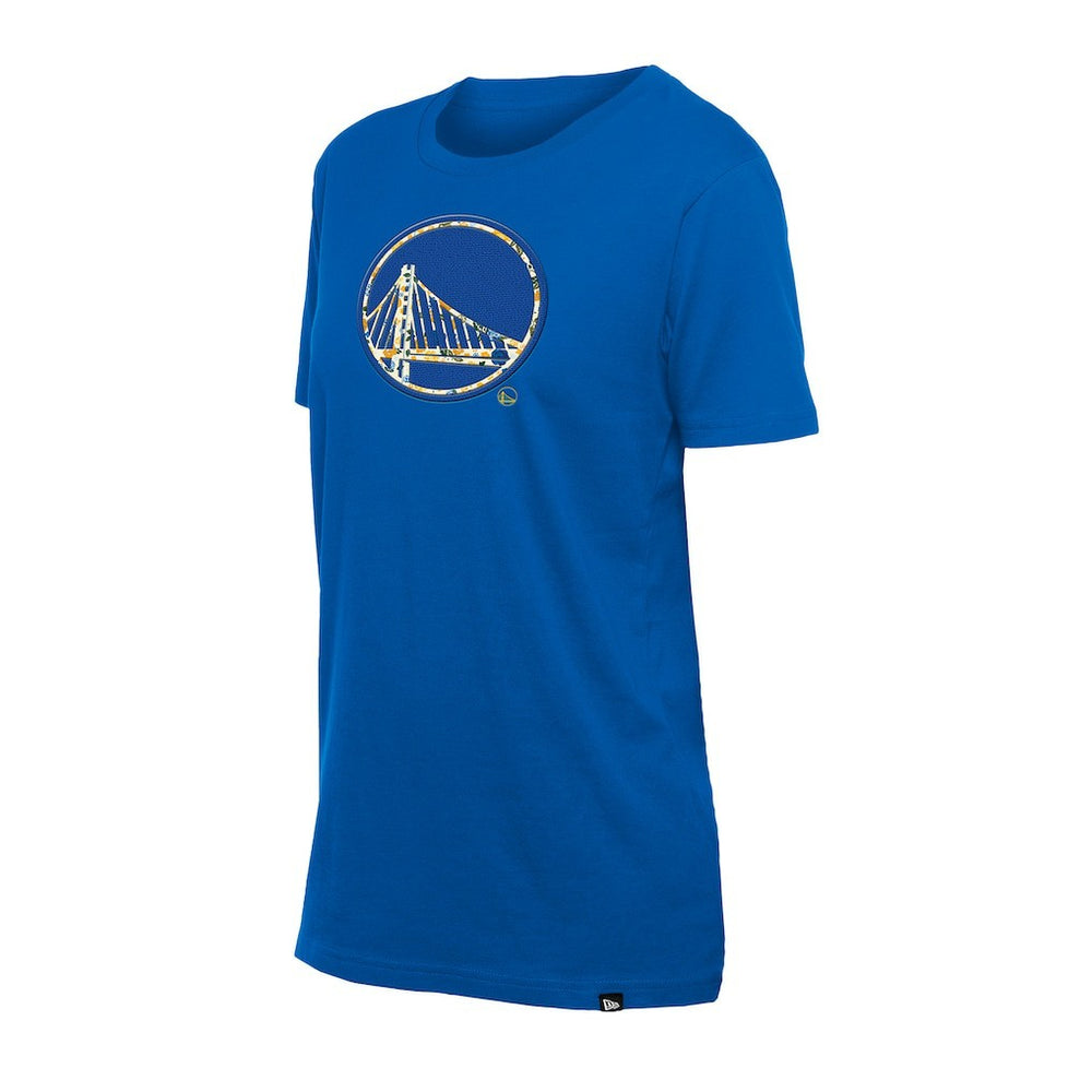 Golden State Warriors Women's Glam Game Flower T-Shirt Royal - NBA