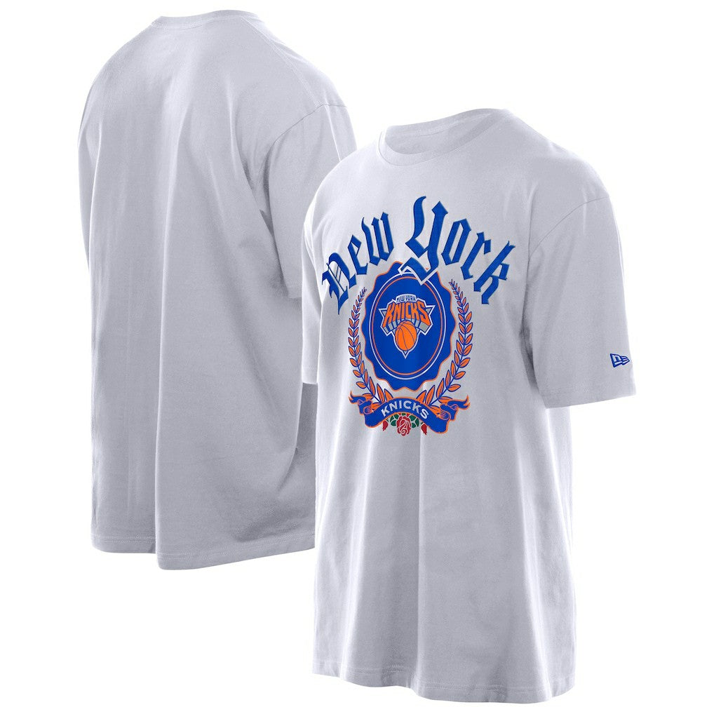 New York Knicks Throwback Prep Oversized T-Shirt White - NBA