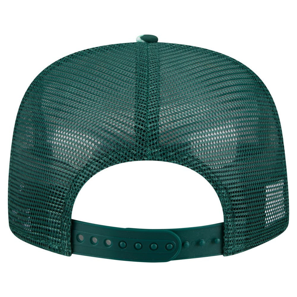 Athletics New Era Adventure Pattern Golfer Trucker Snapback Hat - MLB