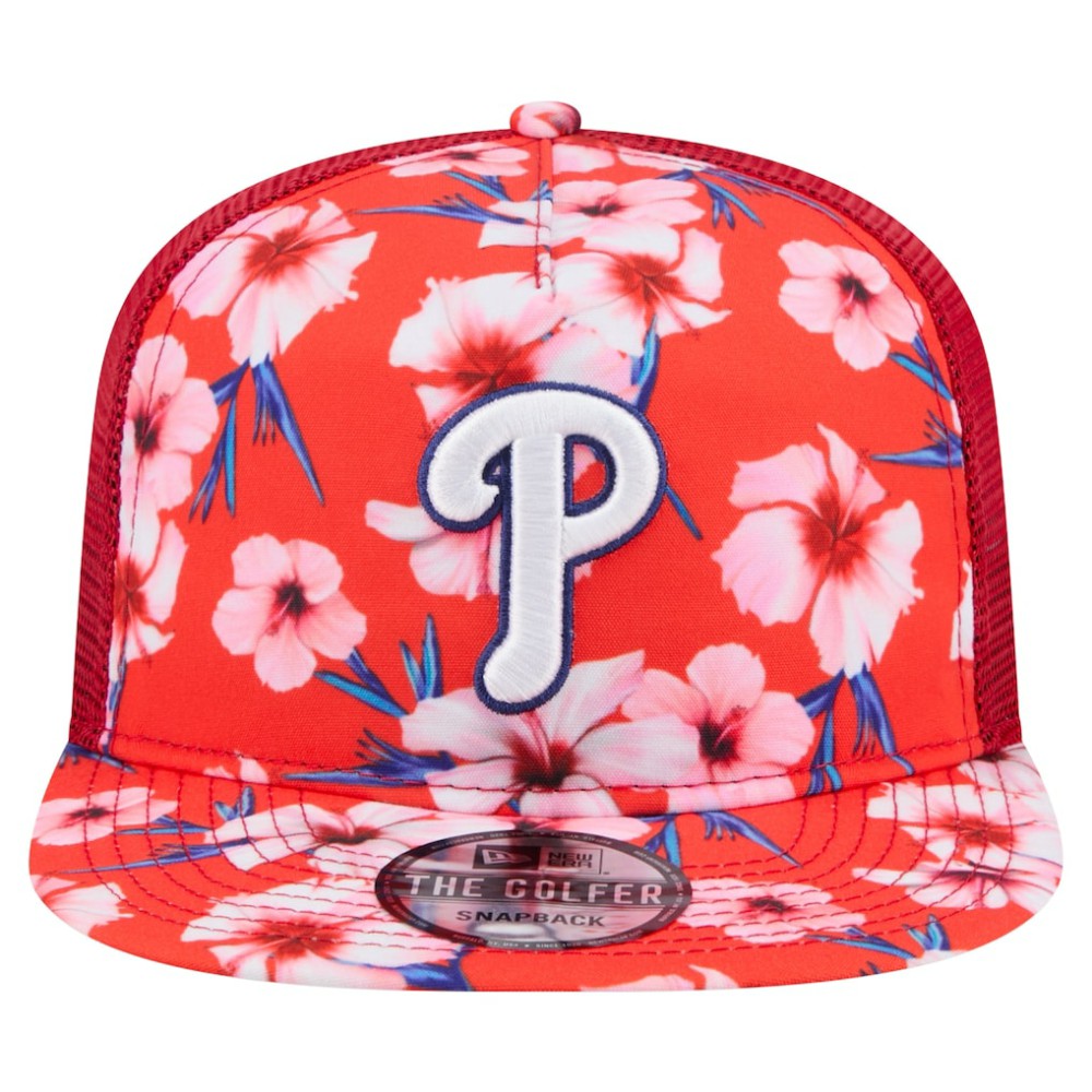 Philadelphia Phillies New Era Adventure Pattern Golfer Trucker Snapback Hat - MLB