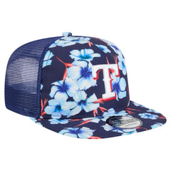 Texas Rangers New Era Adventure Pattern Golfer Trucker Snapback Hat - MLB