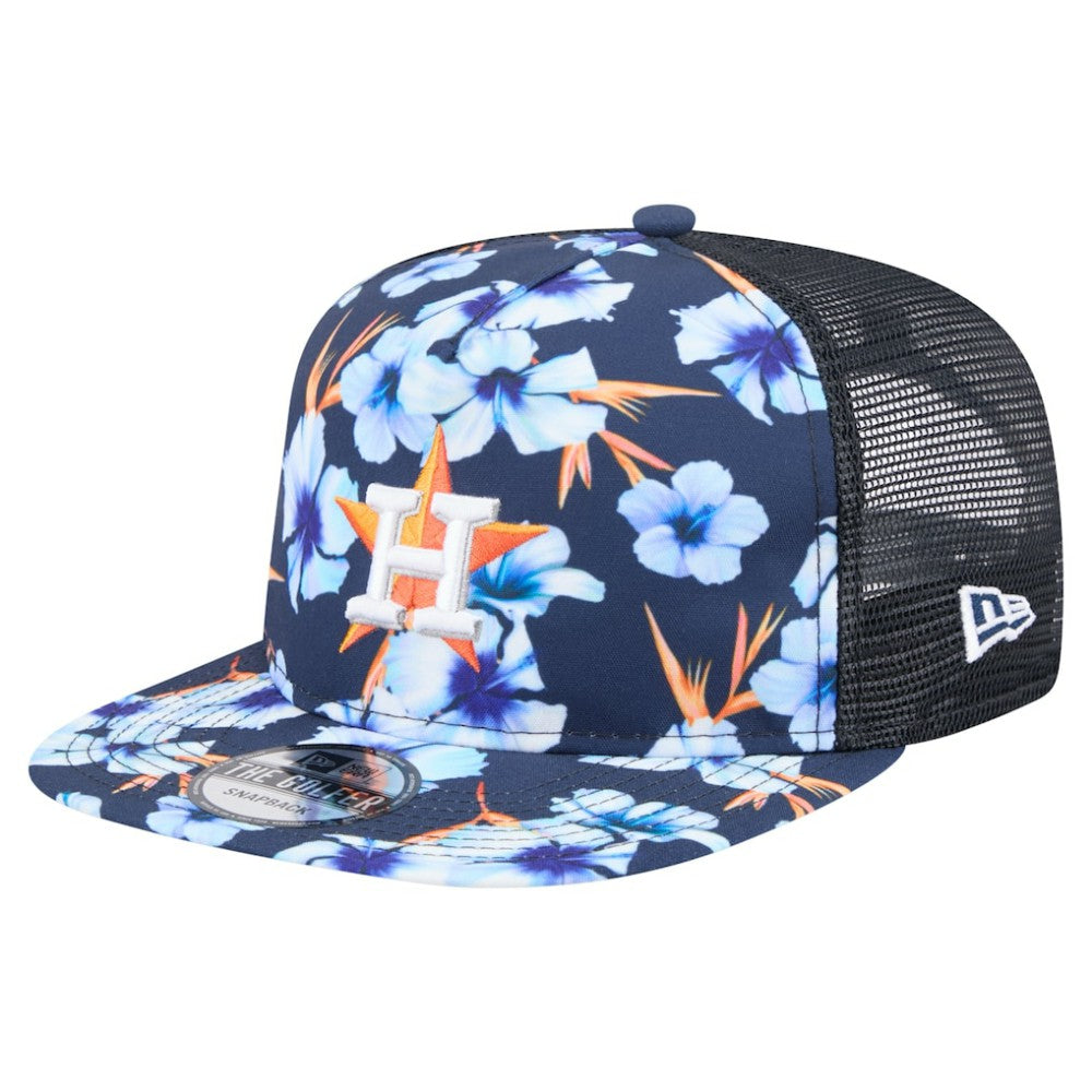 Houston Astros New Era Adventure Pattern Golfer Trucker Snapback Hat - MLB