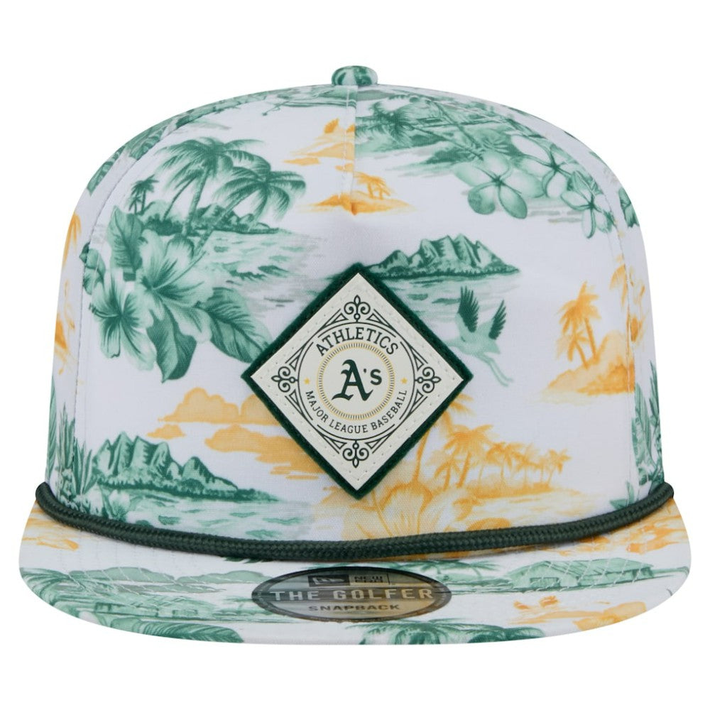 Athletics New Era Printed Island Golfer Snapback Hat - MLB