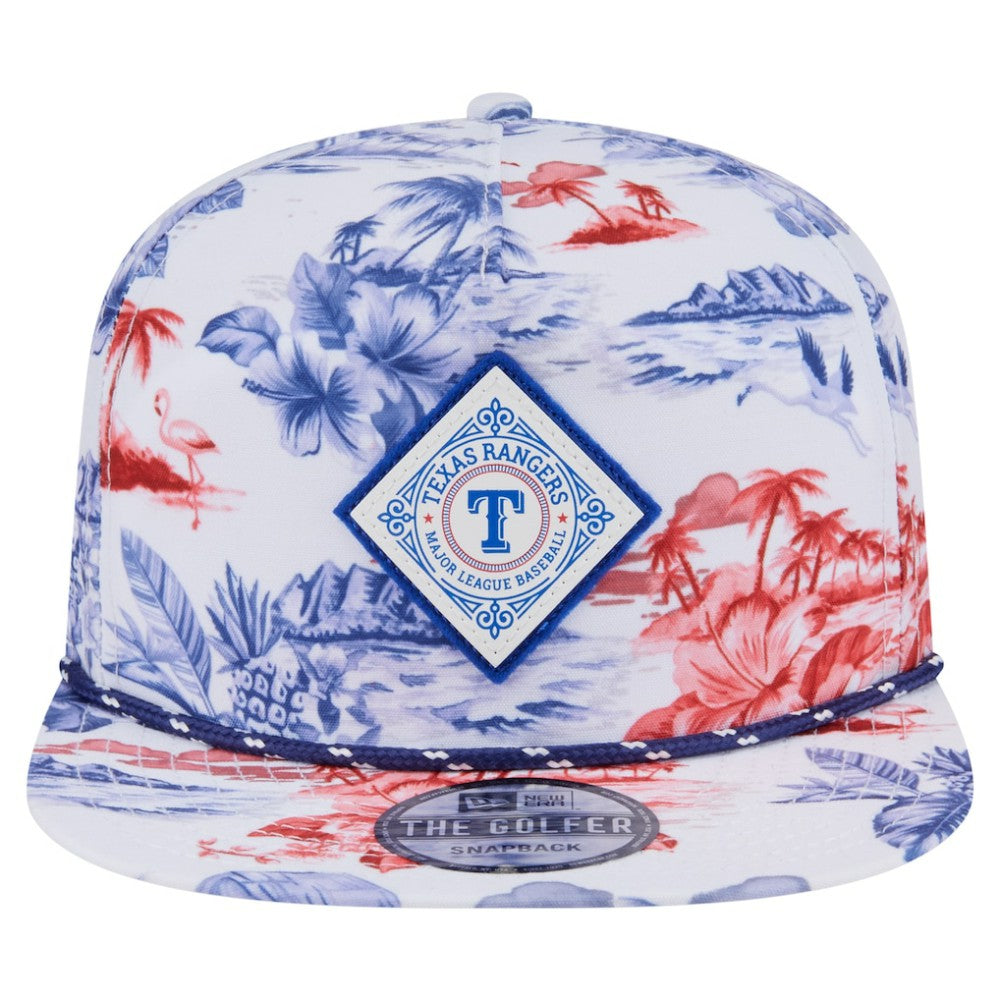 Texas Rangers New Era Printed Island Golfer Snapback Hat - MLB