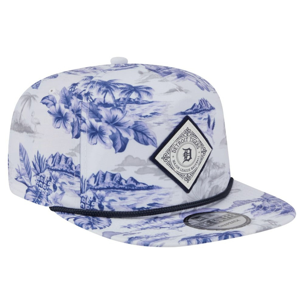 Detroit Tigers New Era Printed Island Golfer Snapback Hat - MLB