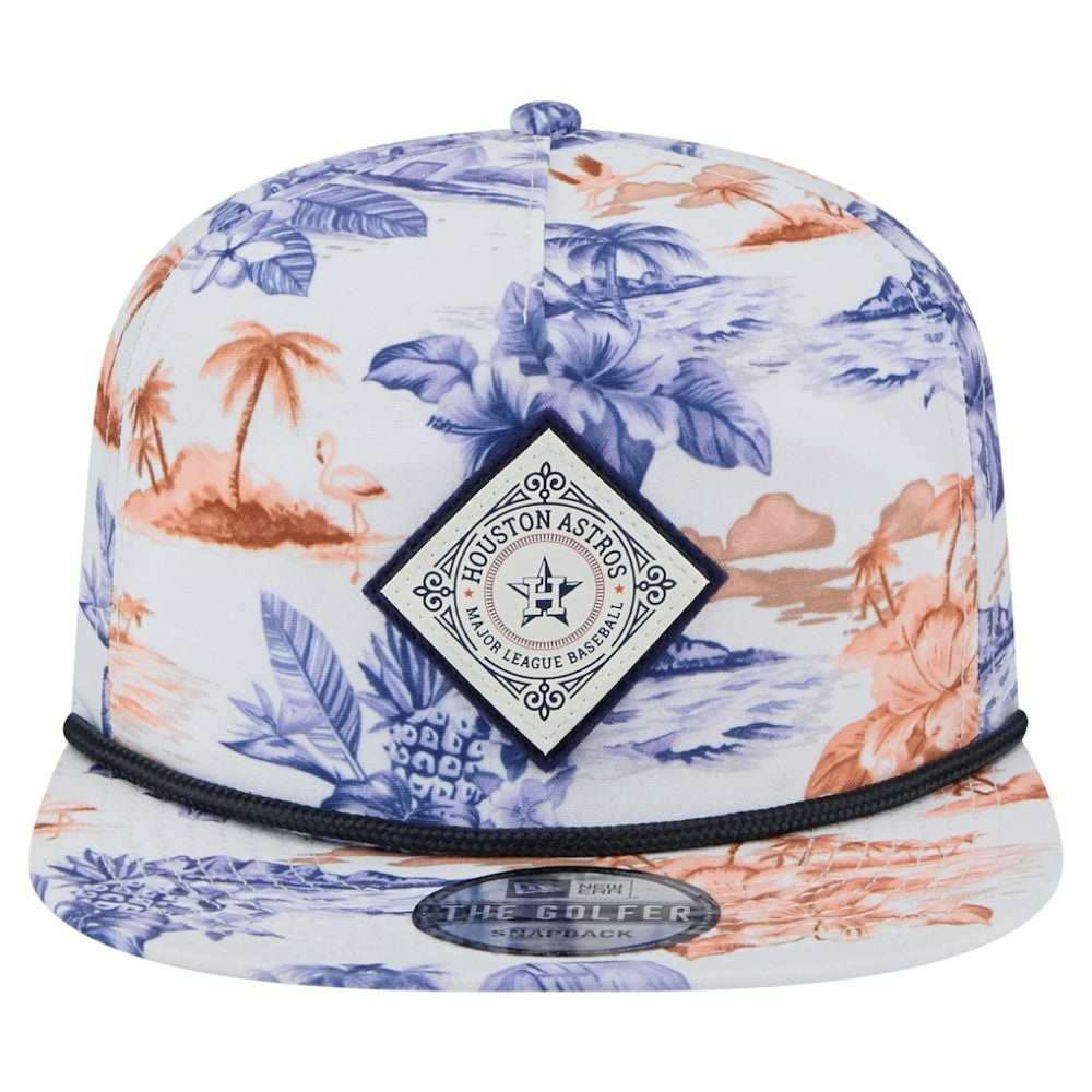 Houston Astros New Era Printed Island Golfer Snapback Hat - MLB