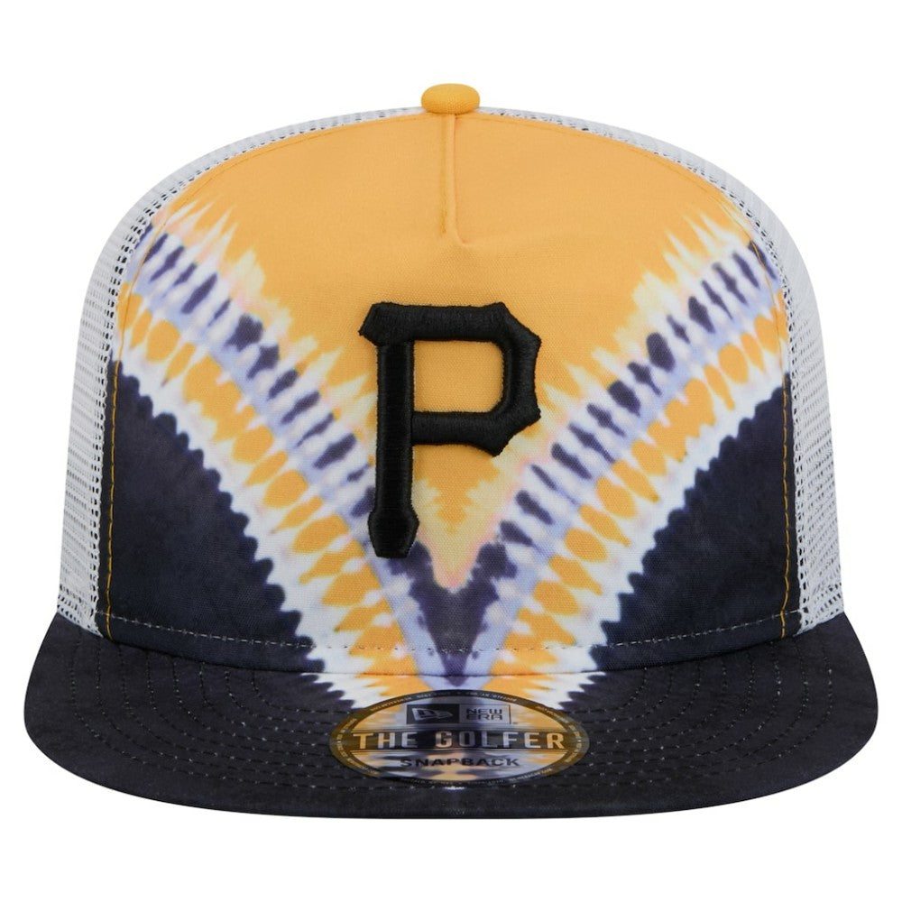 Pittsburgh Pirates New Era Tie-Dye Golfer Trucker Adjustable Hat Hats - MLB