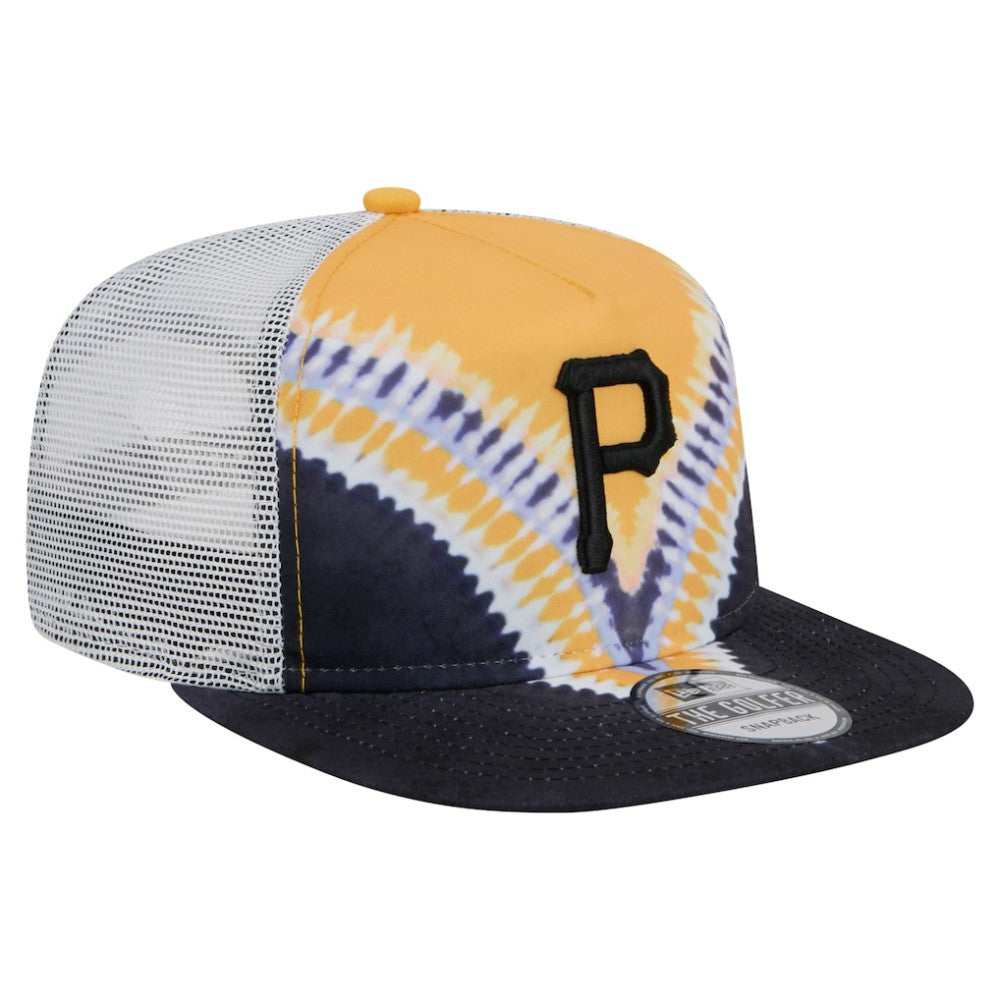 Pittsburgh Pirates New Era Tie-Dye Golfer Trucker Adjustable Hat Hats - MLB