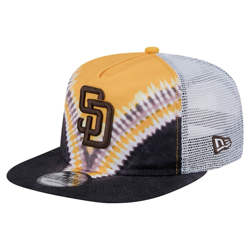 San Diego Padres New Era Tie-Dye Golfer Trucker Adjustable Hat Hats - MLB