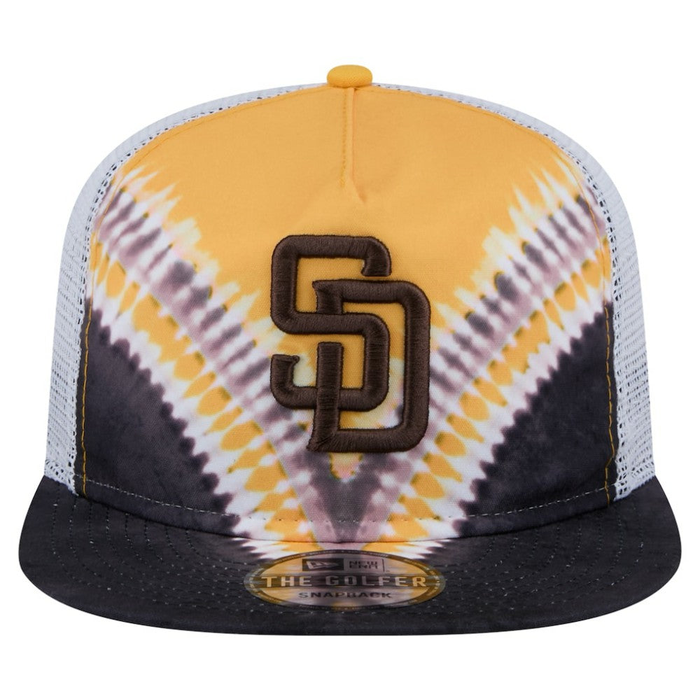 San Diego Padres New Era Tie-Dye Golfer Trucker Adjustable Hat Hats - MLB