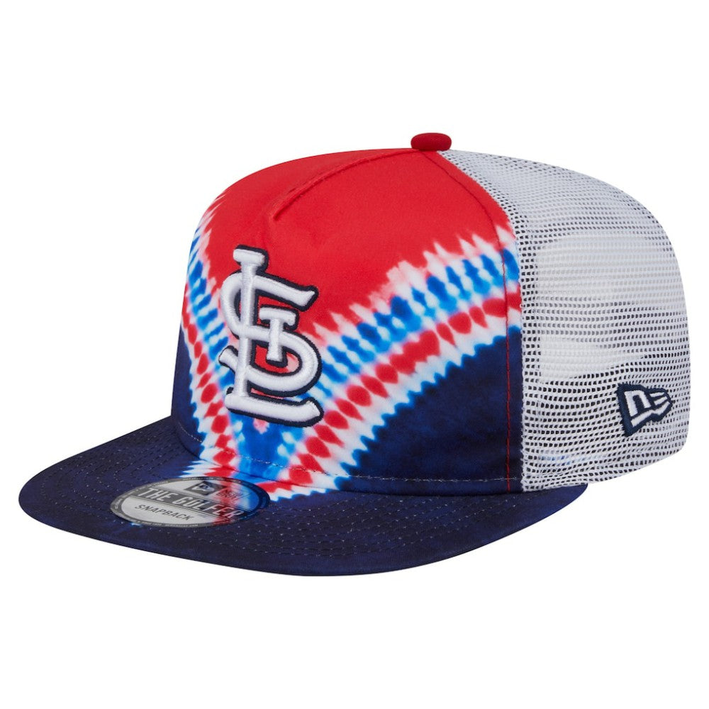 St. Louis Cardinals New Era Tie-Dye Golfer Trucker Adjustable Hat Hats - MLB