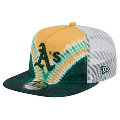 Athletics New Era Tie-Dye Golfer Trucker Adjustable Hat Hats - MLB