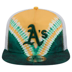 Athletics New Era Tie-Dye Golfer Trucker Adjustable Hat Hats - MLB
