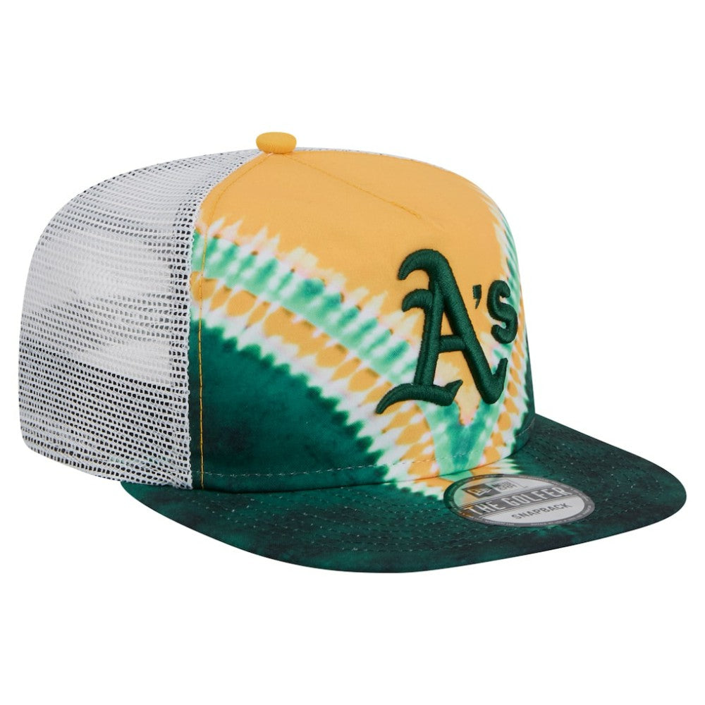 Athletics New Era Tie-Dye Golfer Trucker Adjustable Hat Hats - MLB