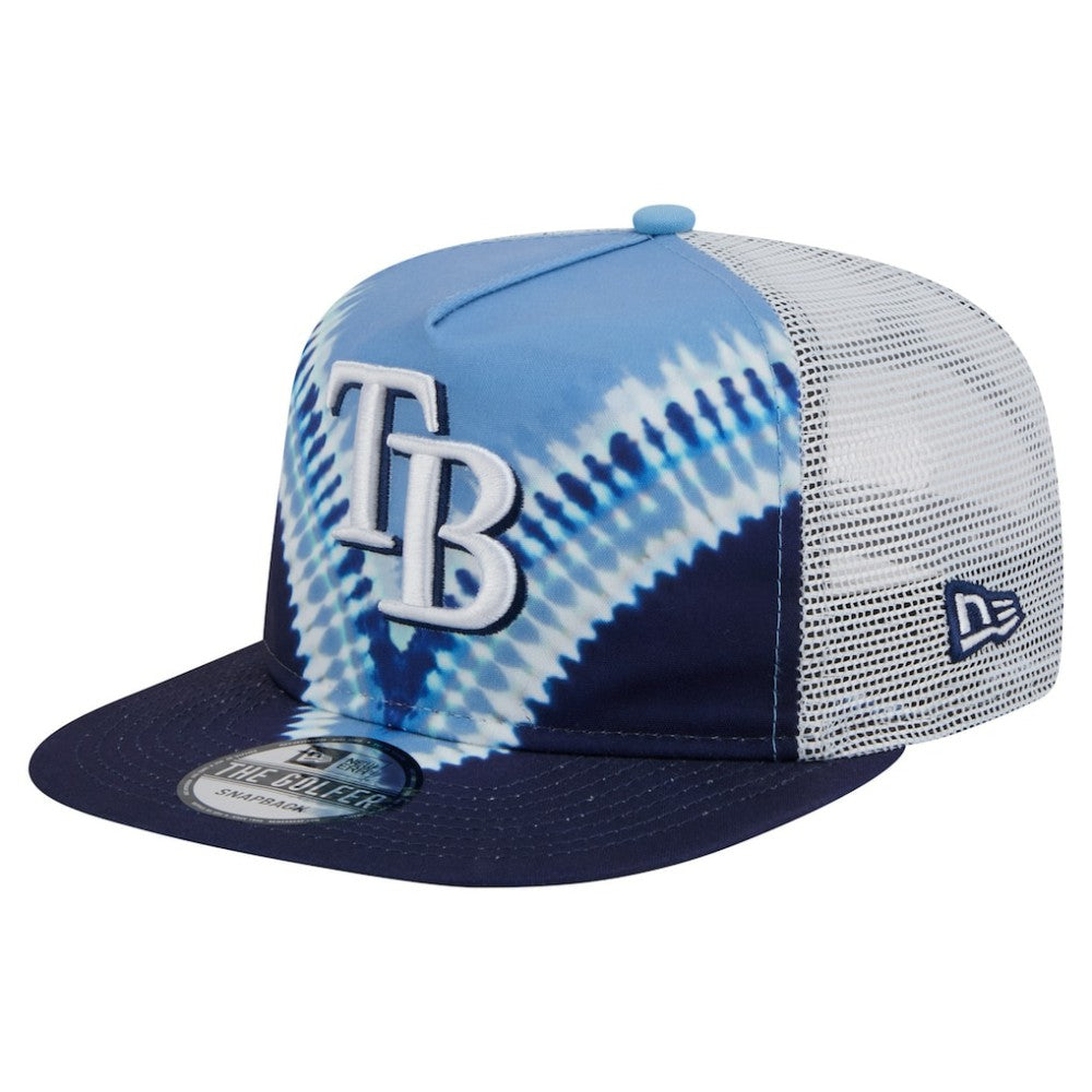 Tampa Bay Rays New Era Tie-Dye Golfer Trucker Adjustable Hat Hats - MLB