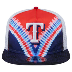 Texas Rangers New Era Tie-Dye Golfer Trucker Adjustable Hat Hats - MLB