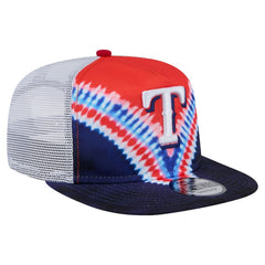 Texas Rangers New Era Tie-Dye Golfer Trucker Adjustable Hat Hats - MLB