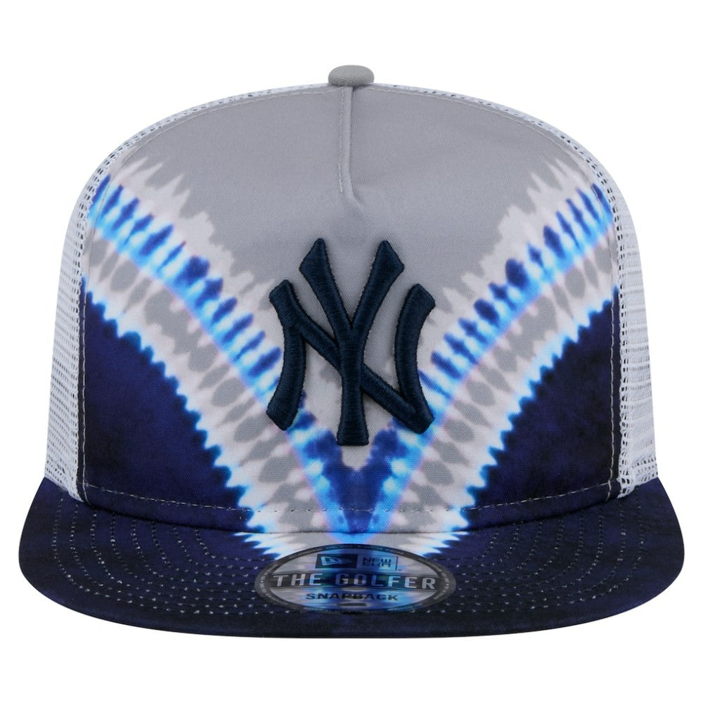 New York Yankees New Era Tie-Dye Golfer Trucker Adjustable Hat Hats - MLB