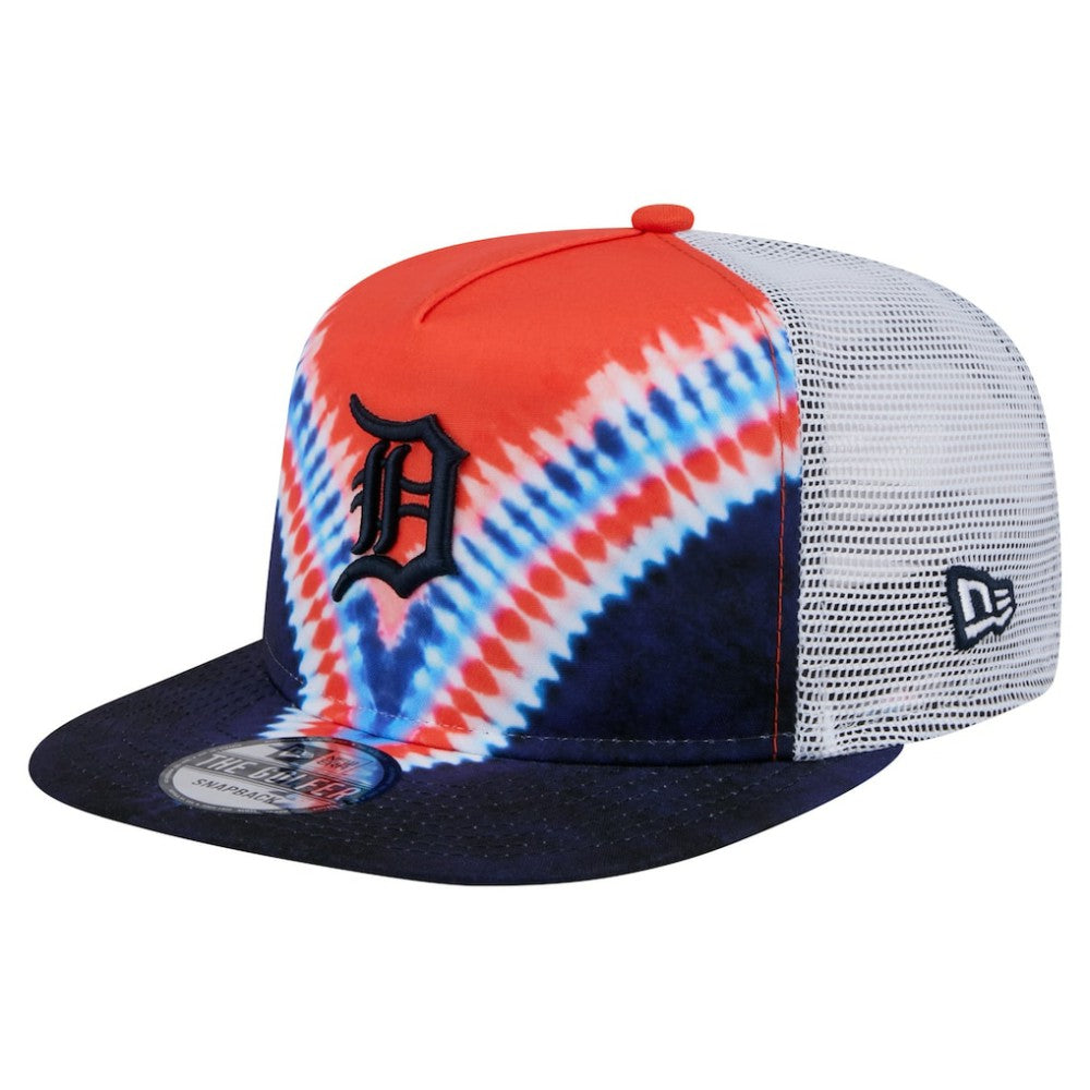 Detroit Tigers New Era Tie-Dye Golfer Trucker Adjustable Hat Hats - MLB